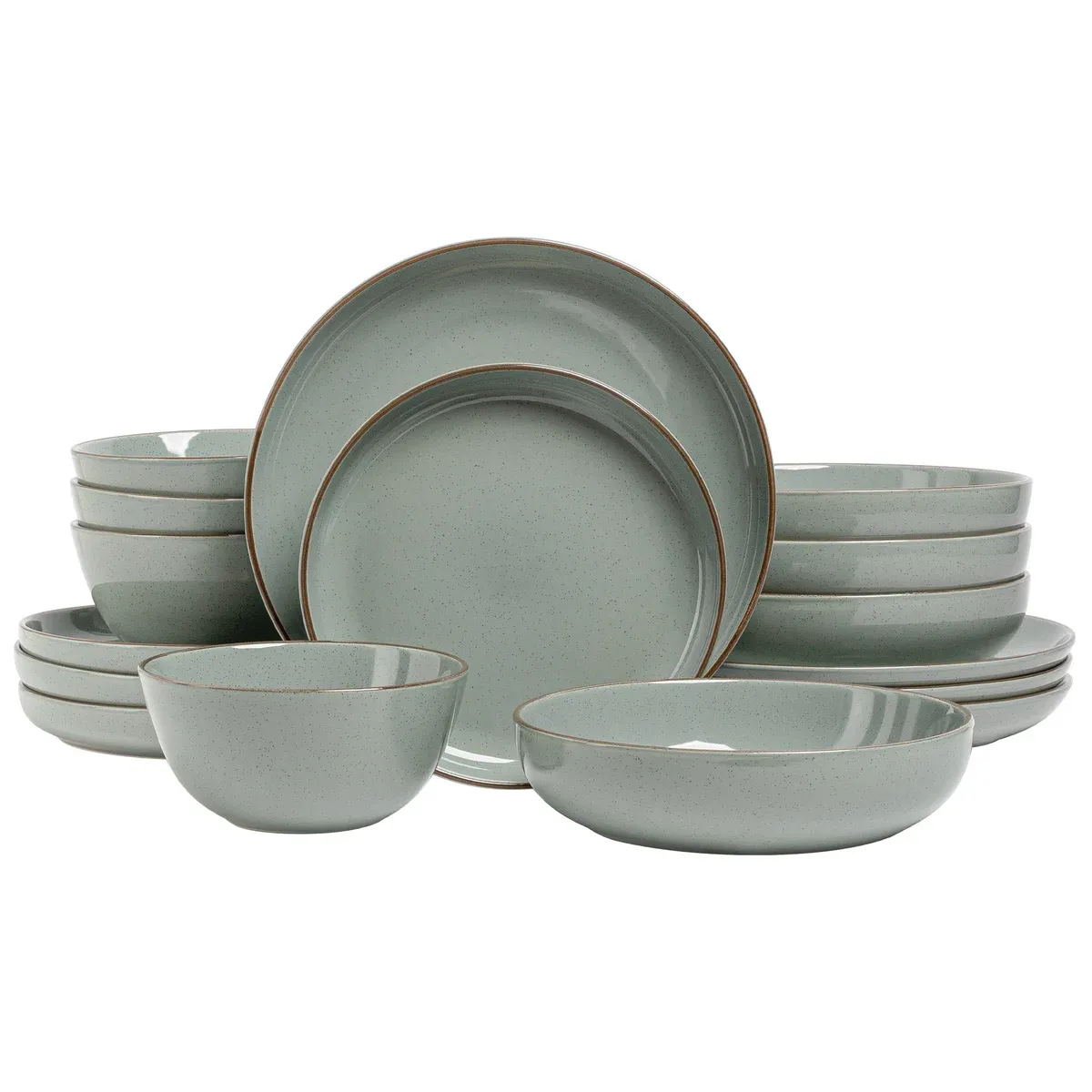 over&amp;back Options 16-piece Dinnerware Set  Color: Light Green