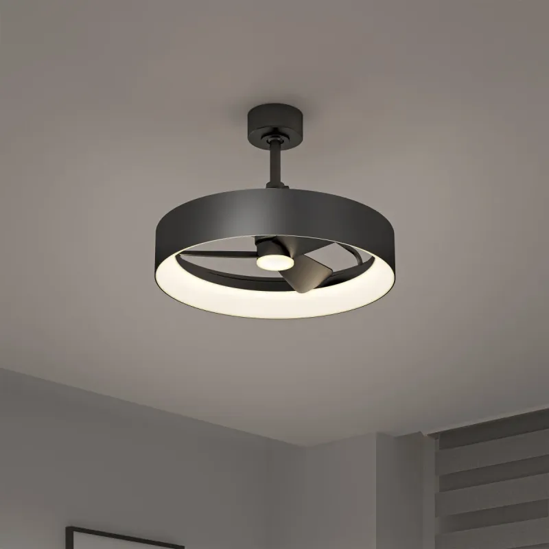 Artika Austin 23 in. Ceiling Fan with Light Black