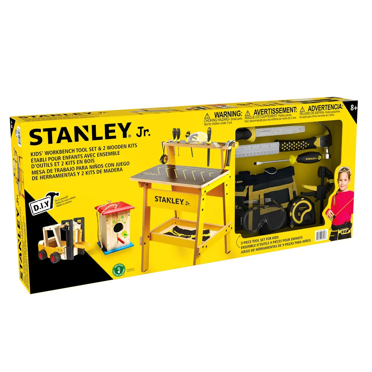 STANLEY JR KIDS WORKBENCH WITH TOOLS AND WOOD KITS