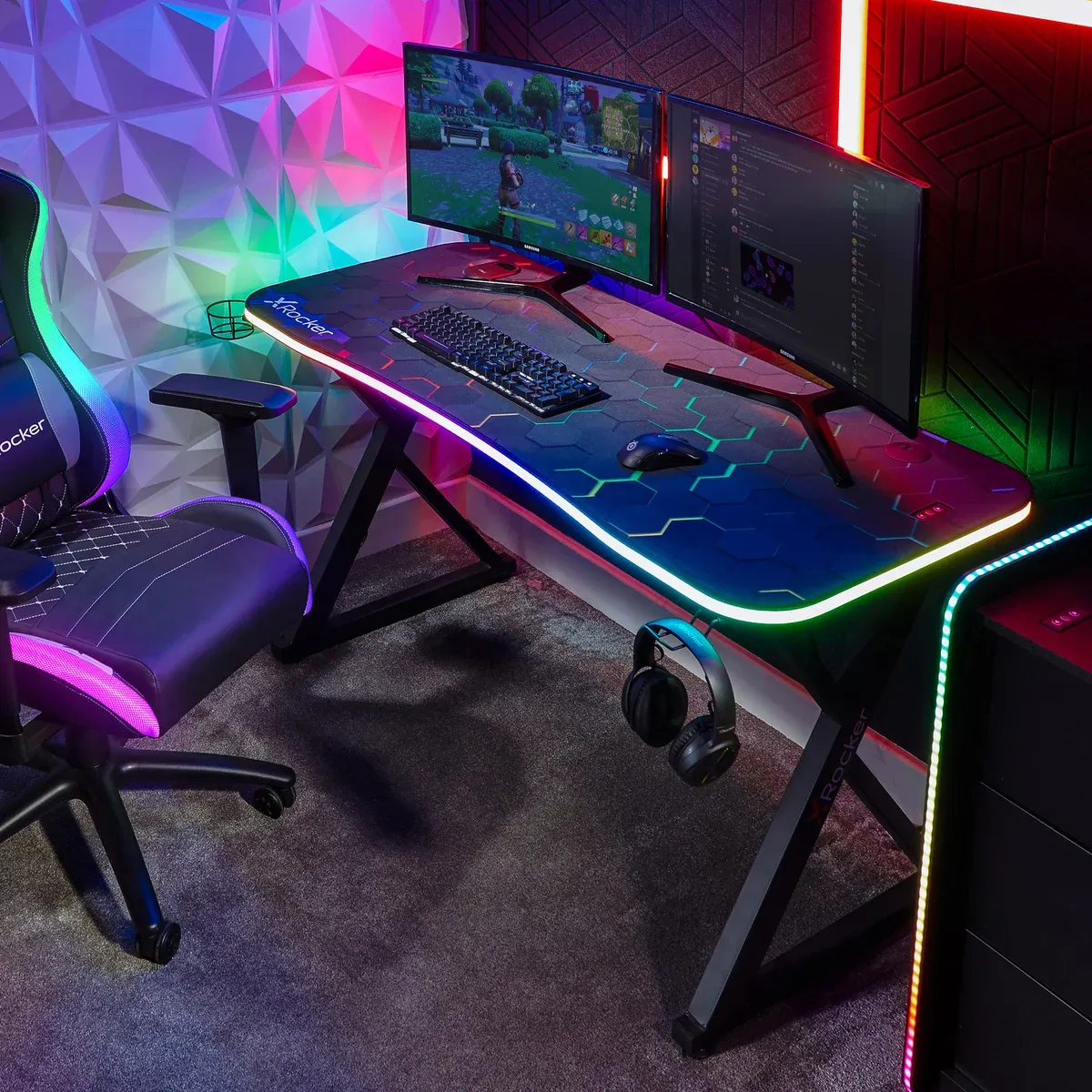 X Rocker Pulsar Max Gaming Desk ColourBlack