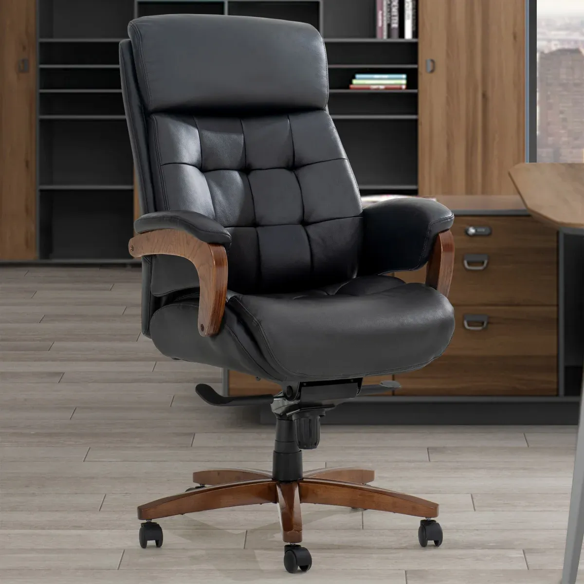 Tuscany Top Grain Leather High Back Executive Office Chair ColourBlack