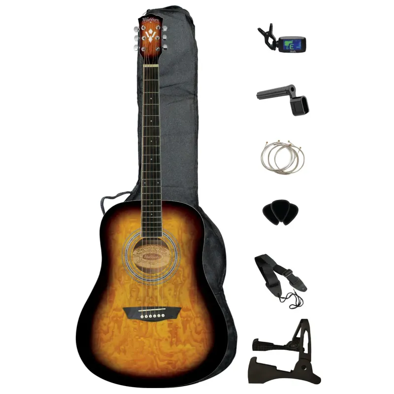 Washburn Premium Acoustic Guitar Pack Quilted