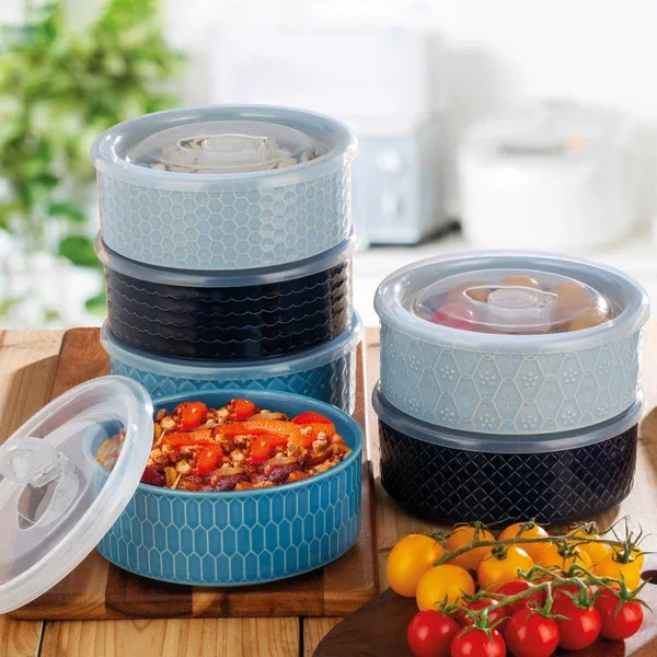 Signature Housewares Storage Bowls with Vented Lids, 6-pack