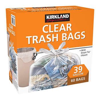 CLEAR TRASH BAGS 60BAGS
