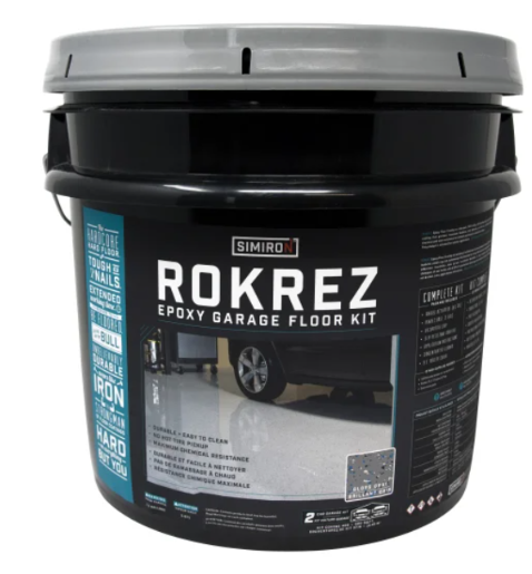 RokRez Epoxy Floor Coating Kit with Chips and Additive
