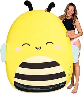 Squishmallows Sunny The Bee Fabric Covered Pool Float 51 in x 63 in