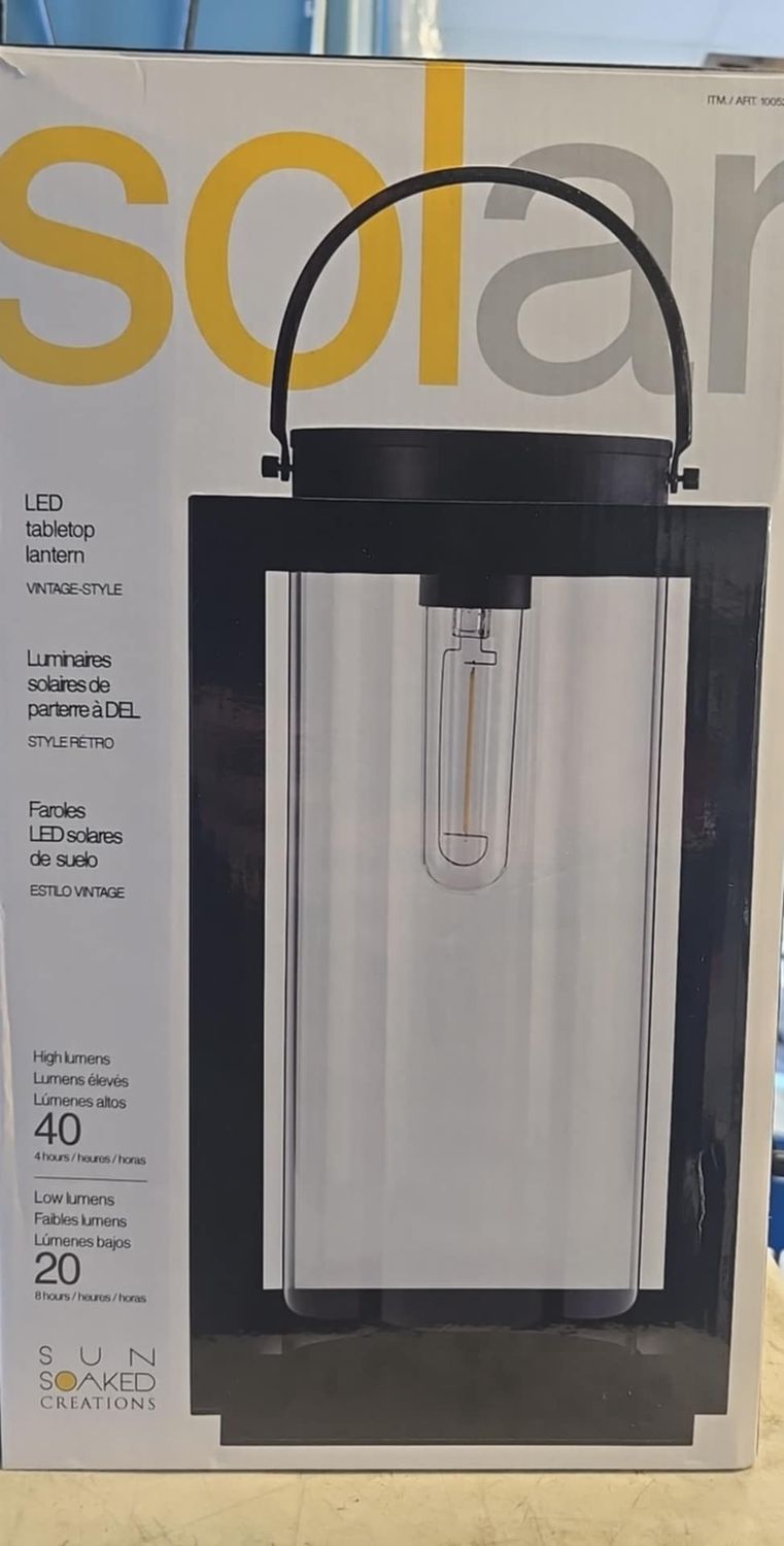 BRANDS SOLAR TABLE LANTERN 40 20 LUMENS