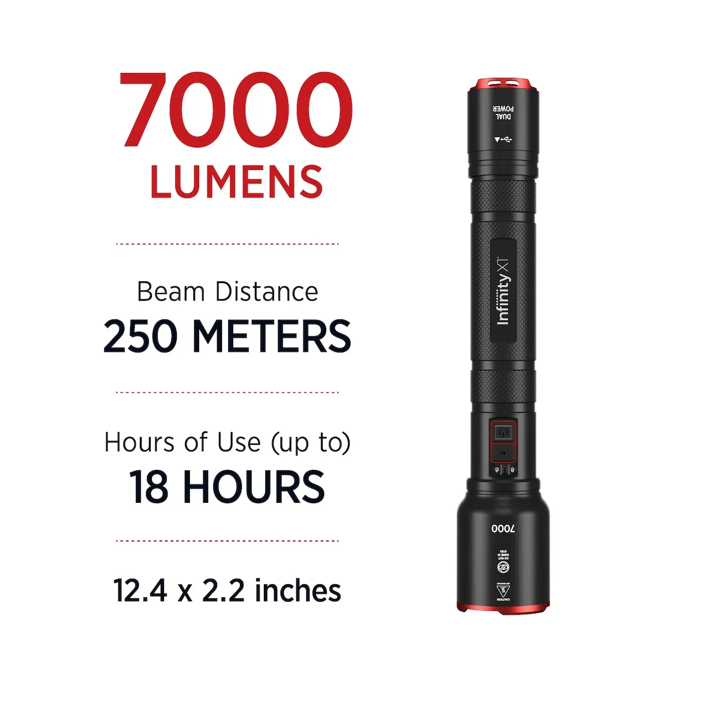 Infinity X1 7000 L Dual Power Flashlight