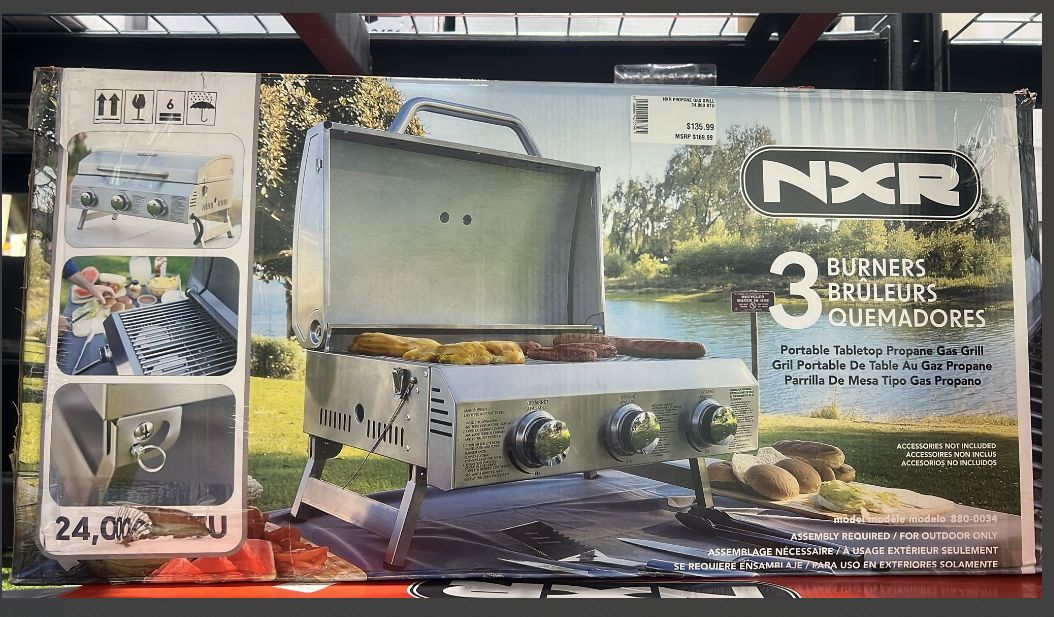 NXR PROPANE GAS GRILL 24,000 BTU