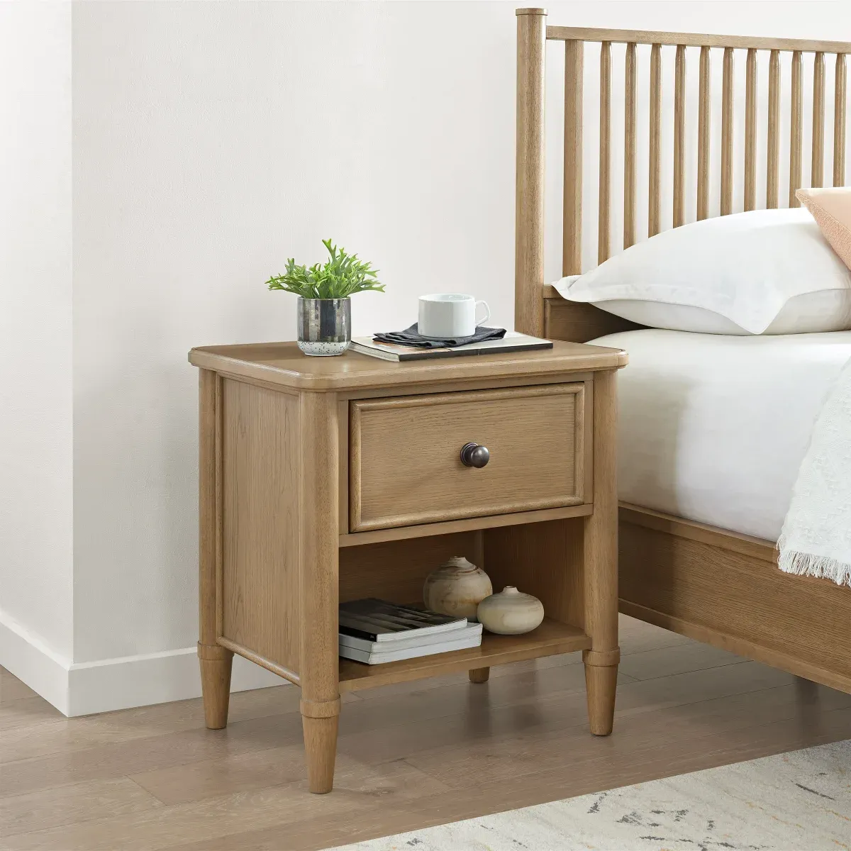 Belmont Nightstand  Colour Brown