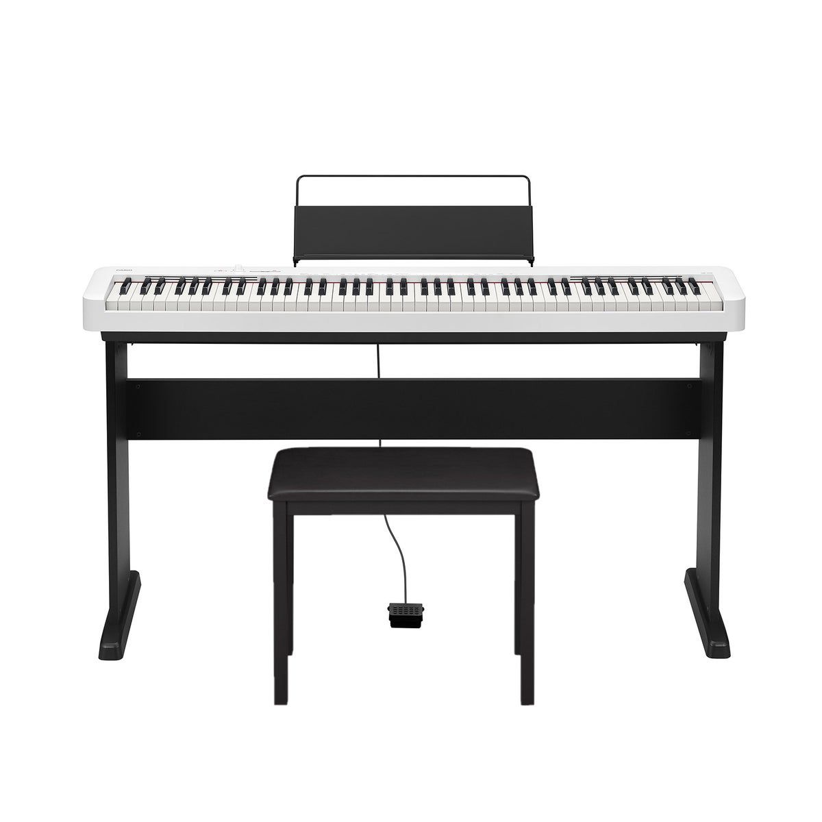 Casio Ultra Compact CSF-1 88 Note Digital Piano with Bench  white &amp; Black