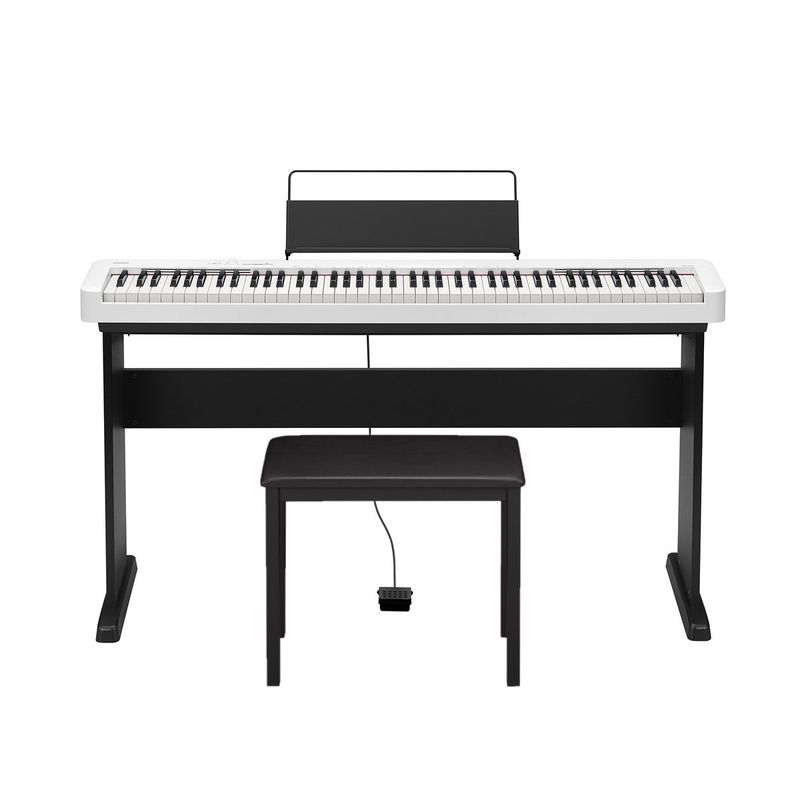 Casio Ultra Compact CSF-1 88 Note Digital Piano with Bench  white &amp; Black
