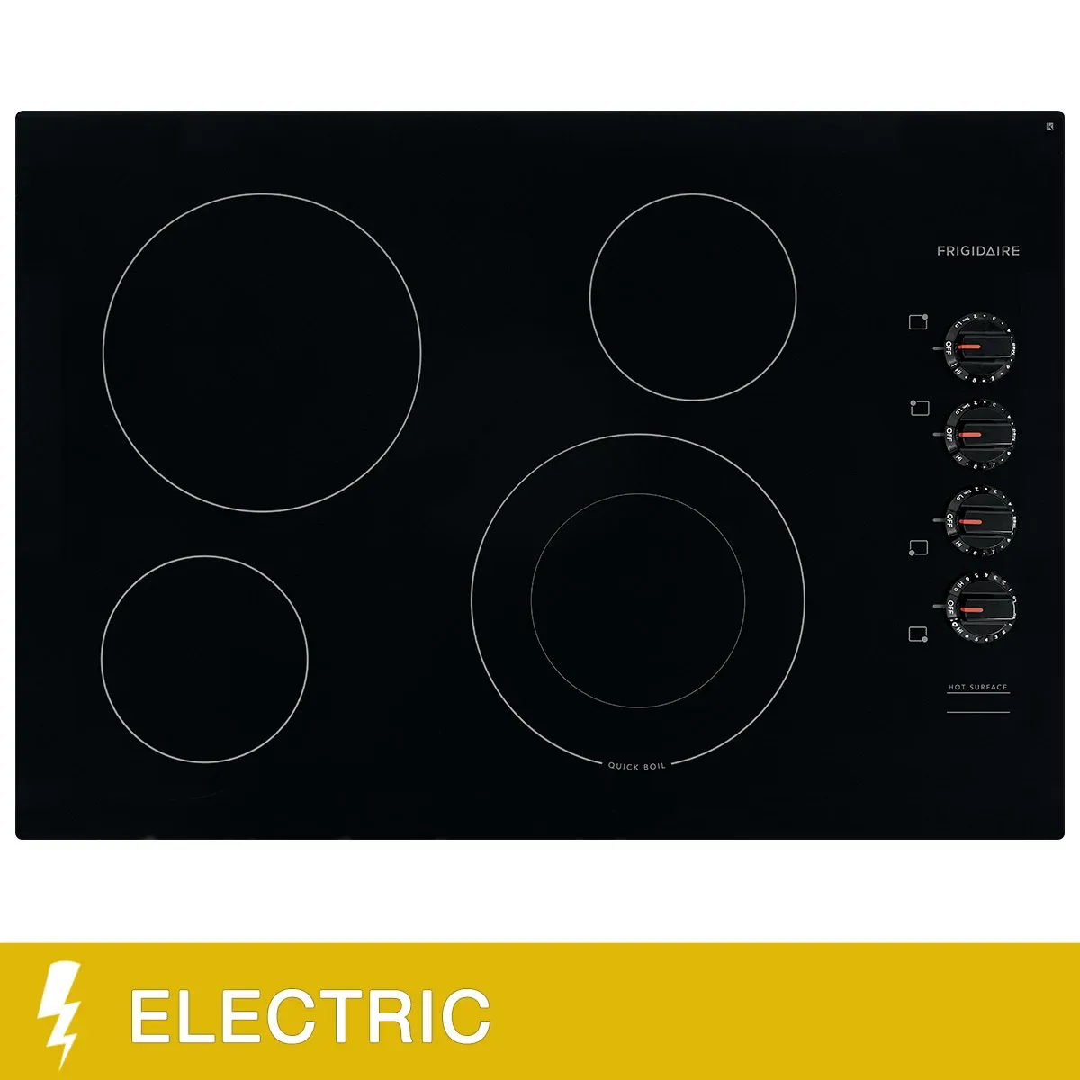 Frigidaire 30 in. Electric Cooktop with SpaceWise Expandable Element  Black Stainless Steel
