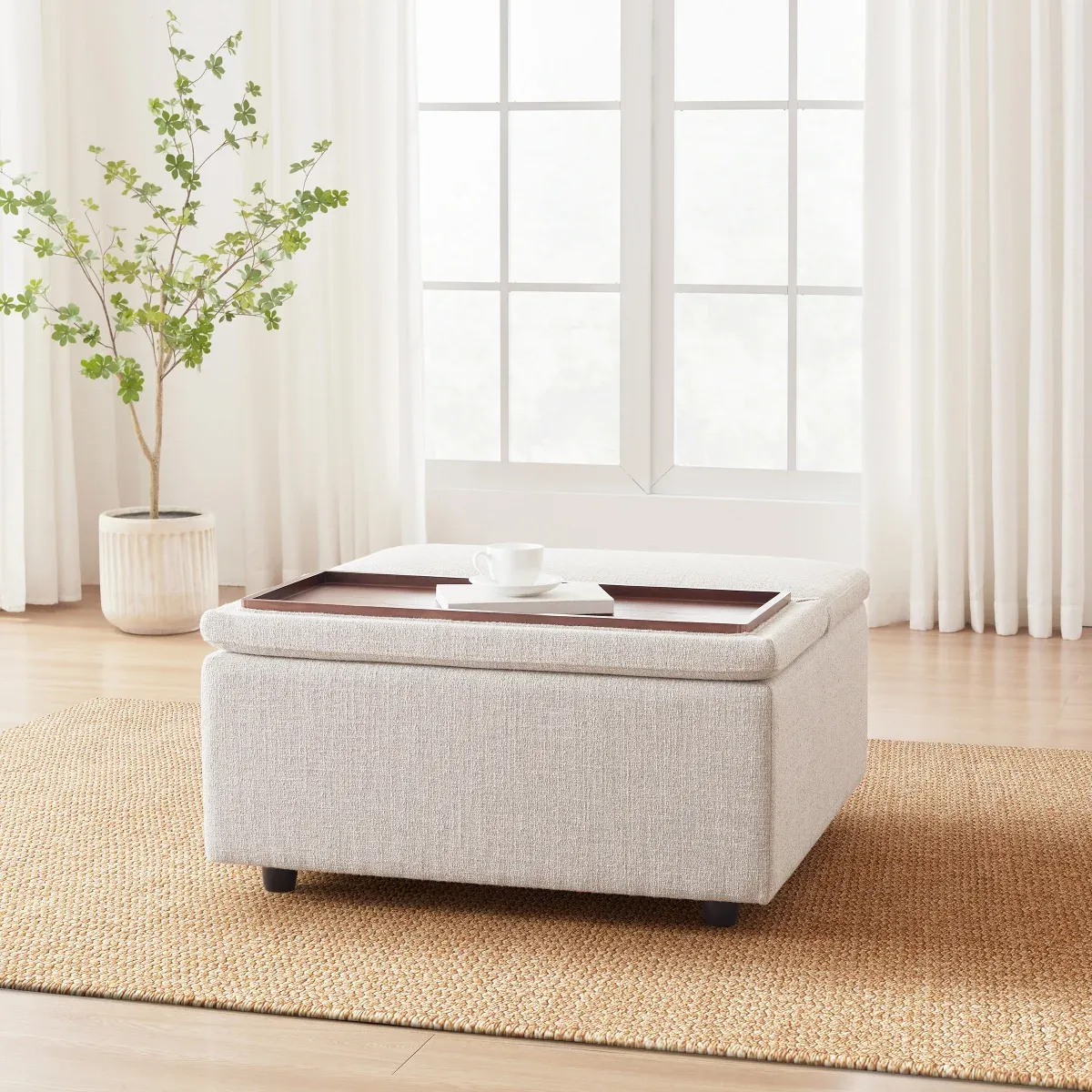 Aiden &amp; Ivy Fabric Storage Ottoman