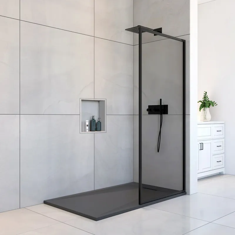 Appollo Spencer 60 in. × 32 in. SMC Shower Base Finish : Black