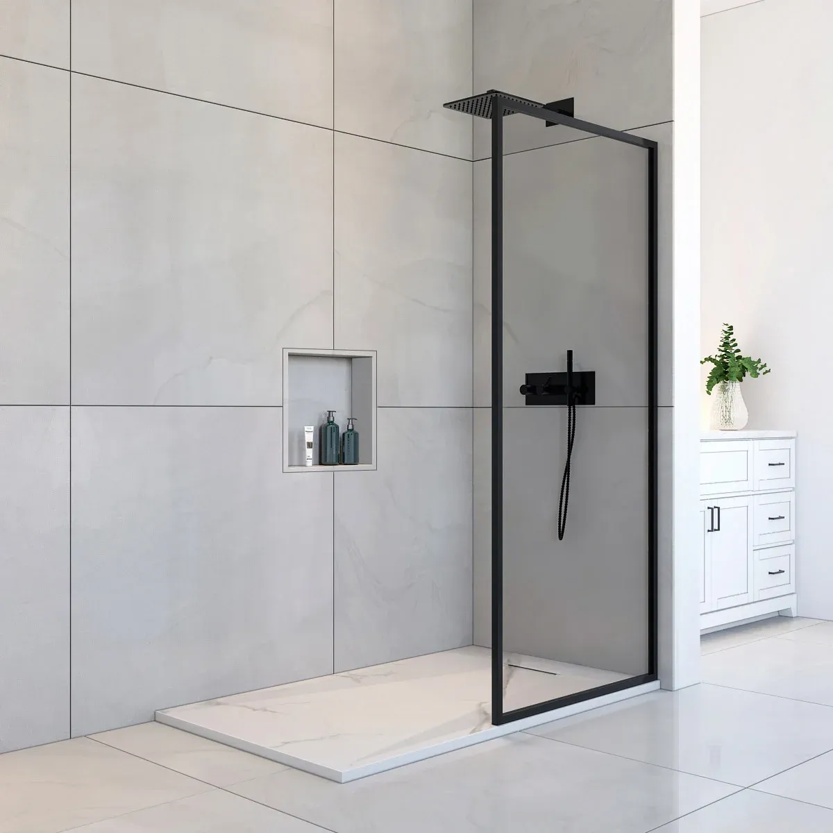 Appollo Spencer 60 in. × 32 in. SMC Shower Base Finish : White Marble