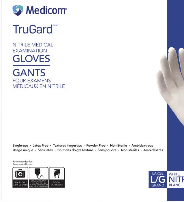 TRUGARD NITRILE GLOVES  200 PC LARGE