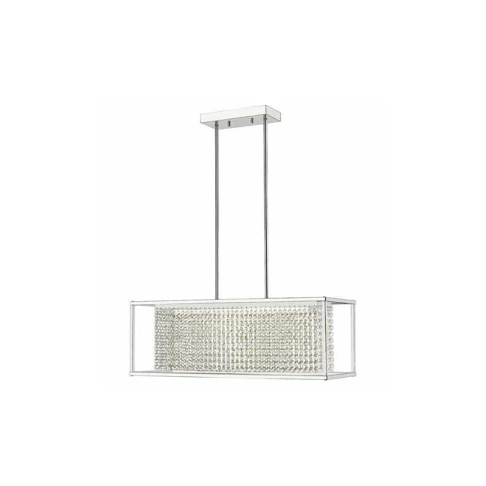 OVE Decors Milo Linear LED Integrated Chandelier - Chrome