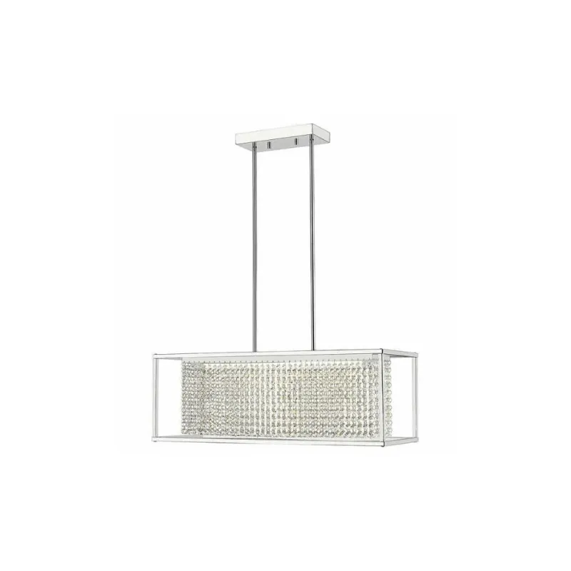 OVE Decors Milo Linear LED Integrated Chandelier - Chrome