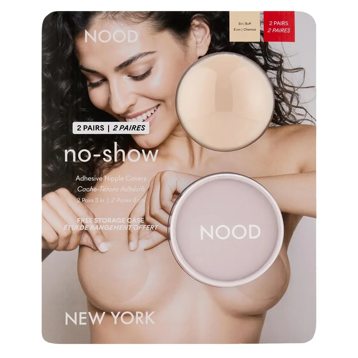 NOOD Women&#39;s 2-Piece Reusable, Adhesive Nipple Covers 2-pack Colour : Beige