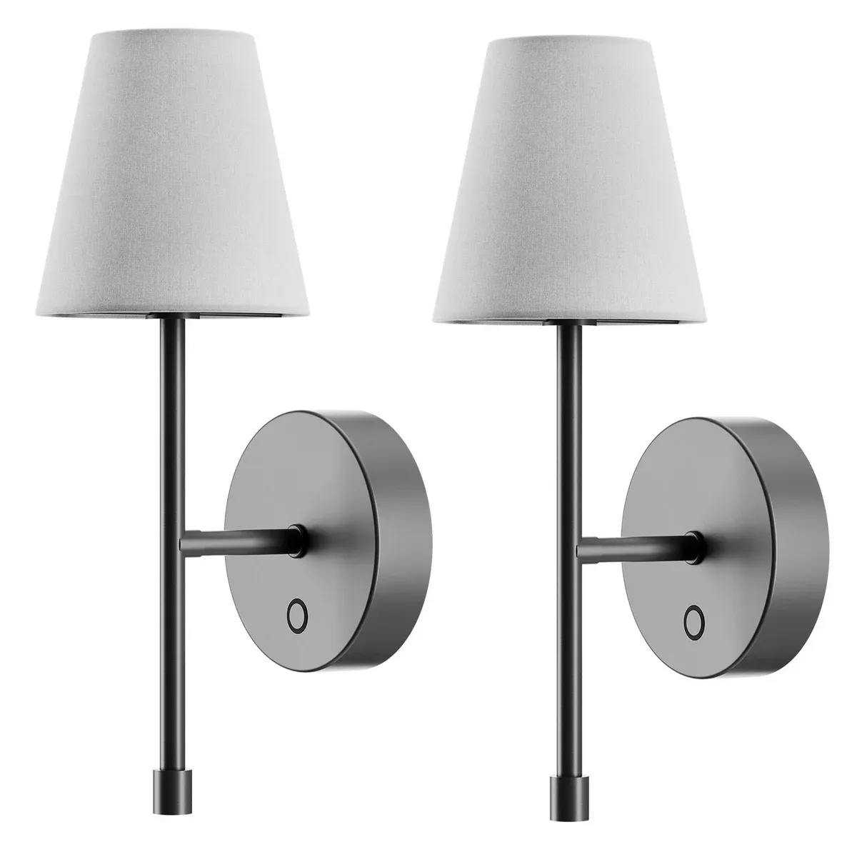 Globe Electric Wireless Rechargeable LED Integrated Wall Sconce 2-pack color Black