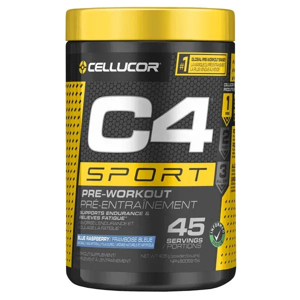 C4 Sport Pre-Workout Blue Raspberry, 405g