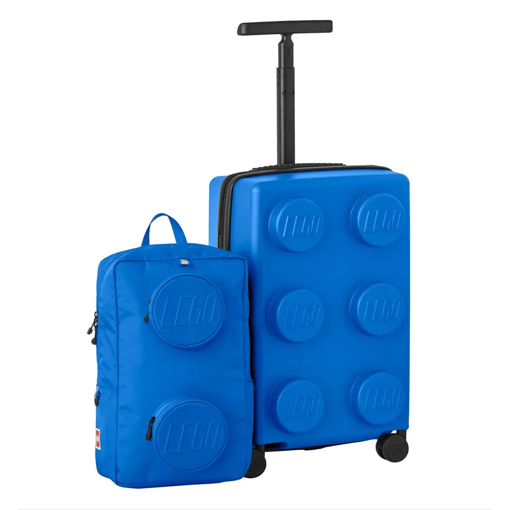 LEGO Hardside Carry On &amp; Backpack Luggage Set in 2 Colours  Blue