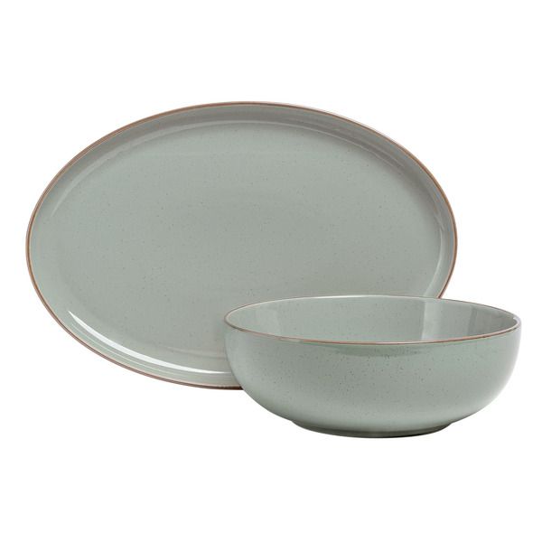 over&amp;back Options Stoneware Serving Set  2-Pieces Green
