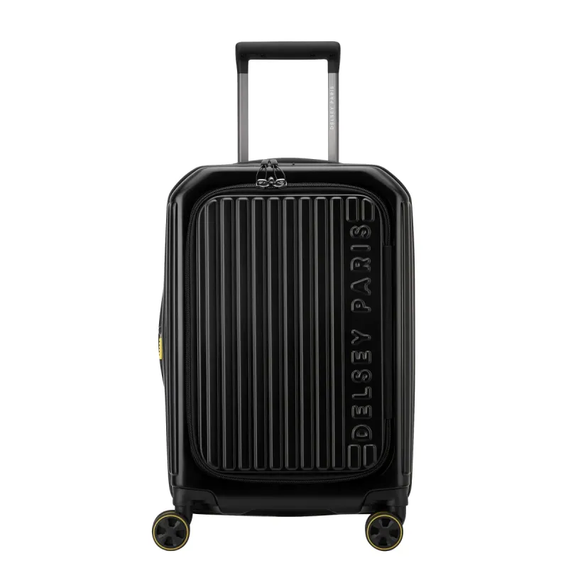 Delsey Hybrid Hardside Carry On With Front Lid Opening Anthracite Colour: Black