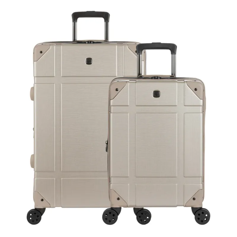 Swissgear 7639 2-piece Hardside Expandable Spinner Trunk Luggage Set Color: Tan