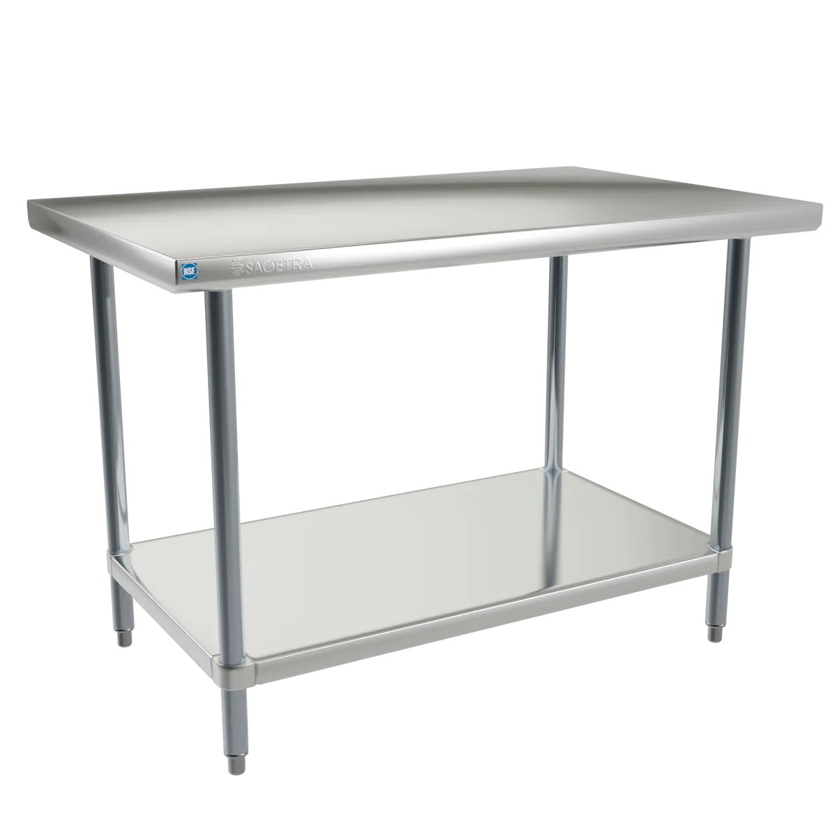 Sagetra Stainless Steel Worktable 30 in. × 48 in. × 34 in. Colour Stainless Steel