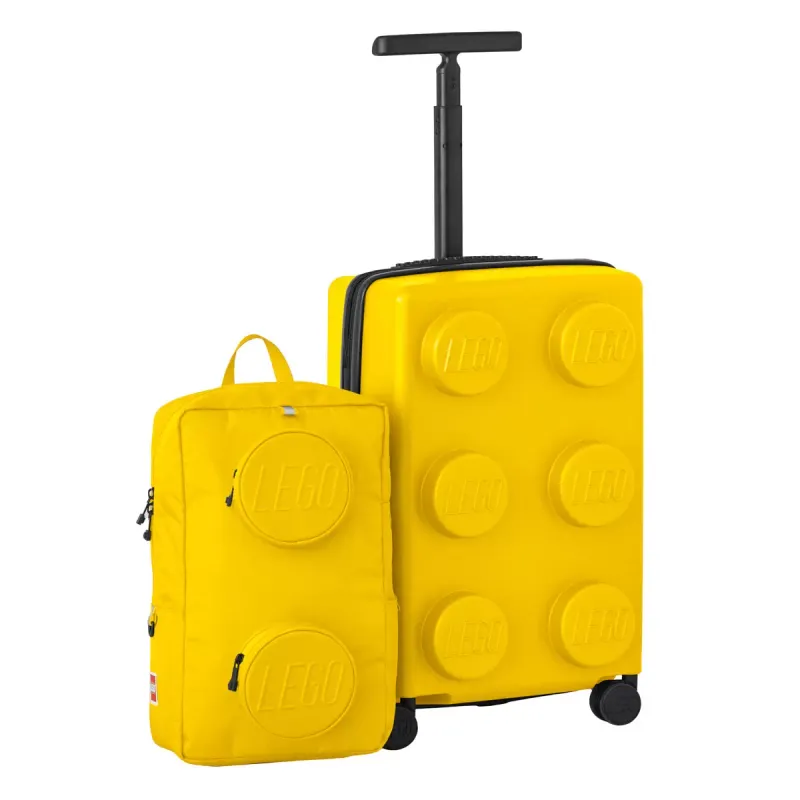LEGO Hardside Carry On &amp; Backpack Luggage Set in 2 Colours  Yellow