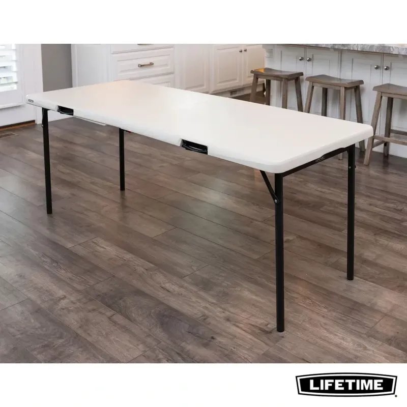 Lifetime Commercial Fold-In-Half Table, 6 FT