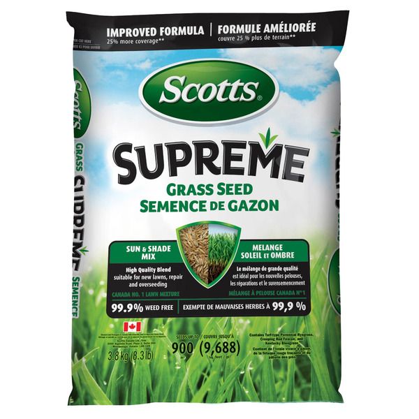 SCOTTS SUPREME GRASS SEED 3.8KG BAG