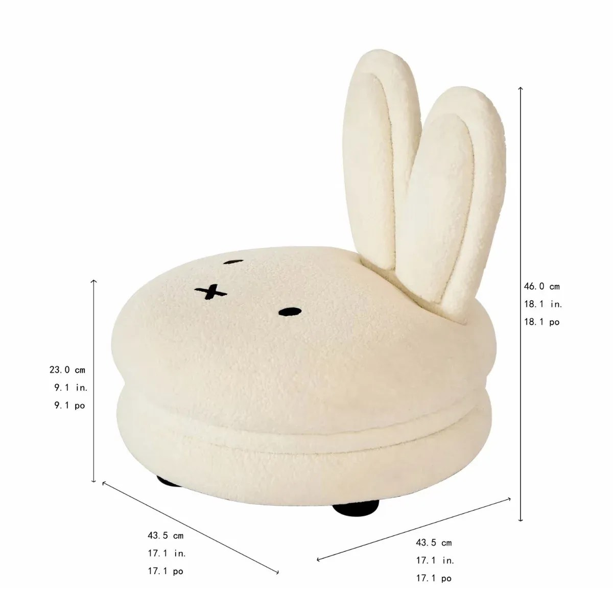 Aesthetik Kids Miffy Macaron Chair Colour : White