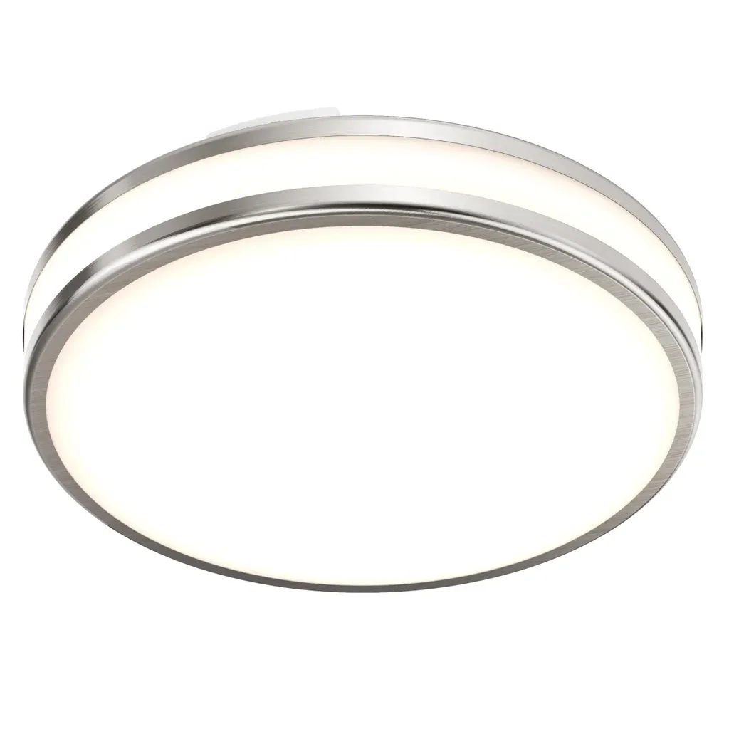 Artika Hemisphere 15” LED Flush Mount Light Fixture Brushed Nickel