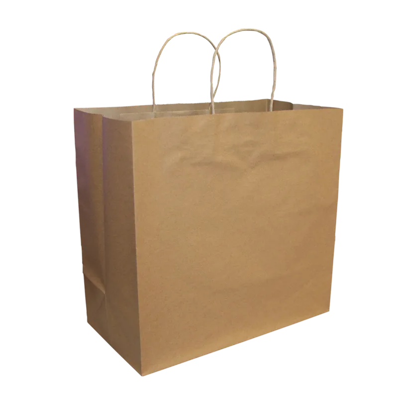 Recycled Kraft Bag with twisted handle 13” x 9.5” x 12” Pack of 200
