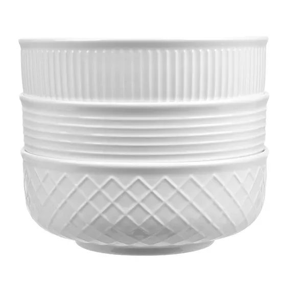 Trudeau Lila Porcelain Serving Bowl Set, 3-pieces