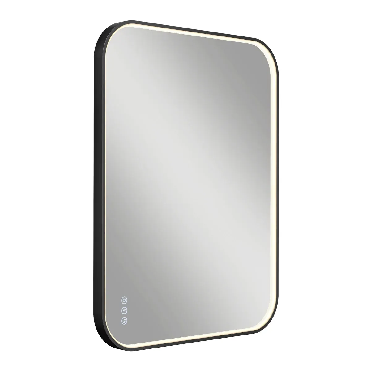 Artika Royce Rectangular LED Wall Mirror with Integrated Defogger Mirror Frame Finish : Black
