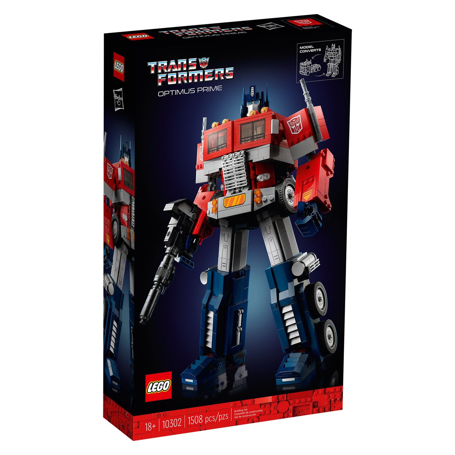 LEGO Icons Optimus Prime, Transformers Robot Model Set 10302