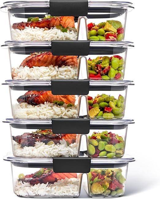 RUBBERMAID DIVIDED MEAL PREP SET 10 PIECES