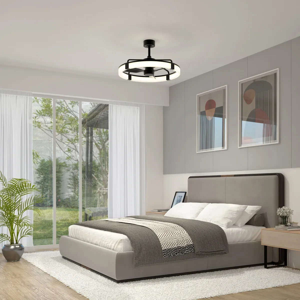 Artika Sunnyvale 28 in. Ceiling Fan Finish Black