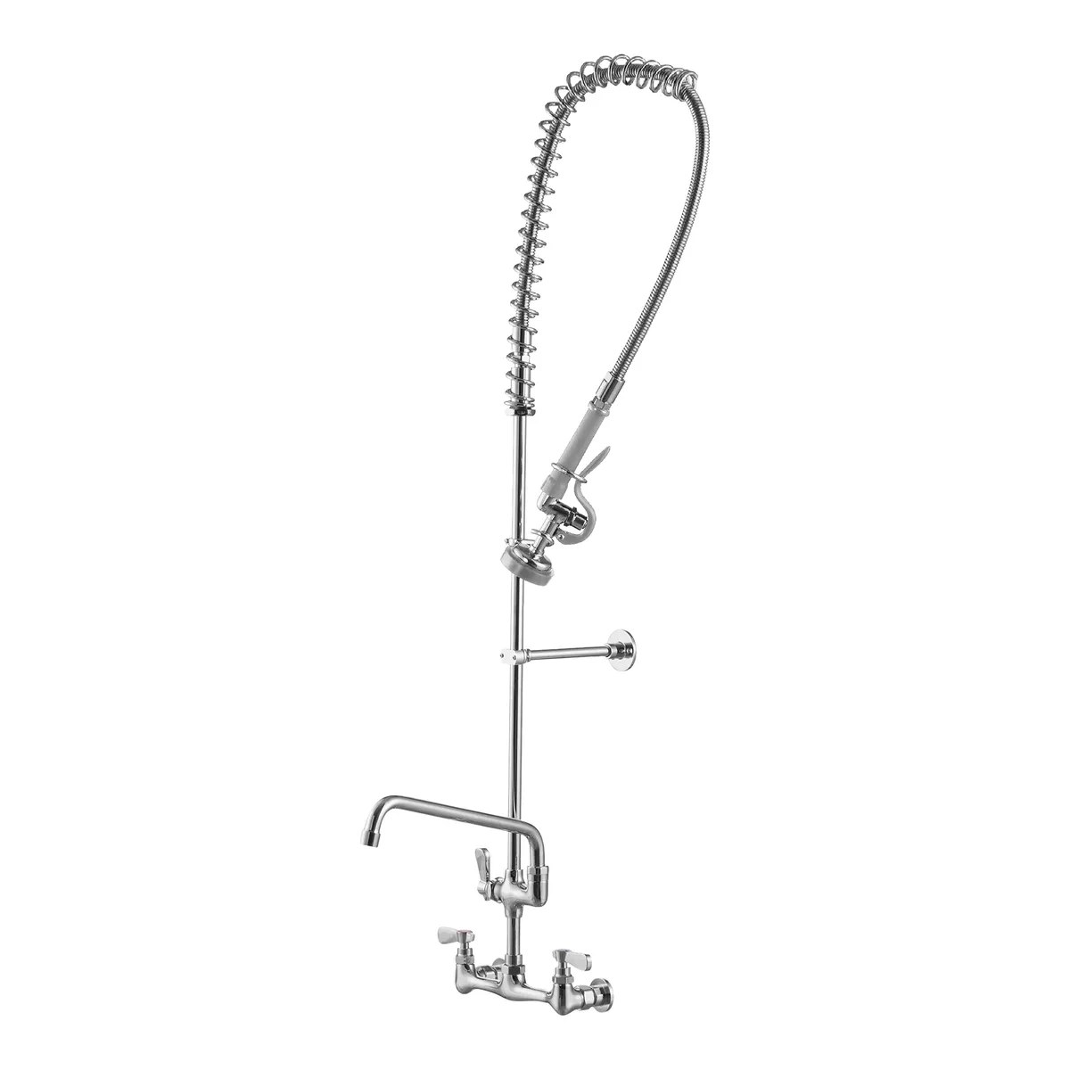 Wall Mount Pre-Rinse Faucet Swing Spout 12 in / 30.48cm Center 8 in / 20.3 cm