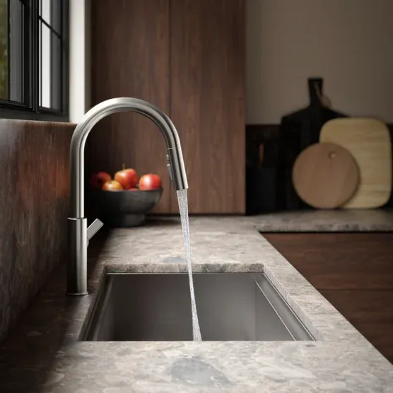 Kohler Rodean Kitchen Sink Faucet  Finish: Stainless Steel