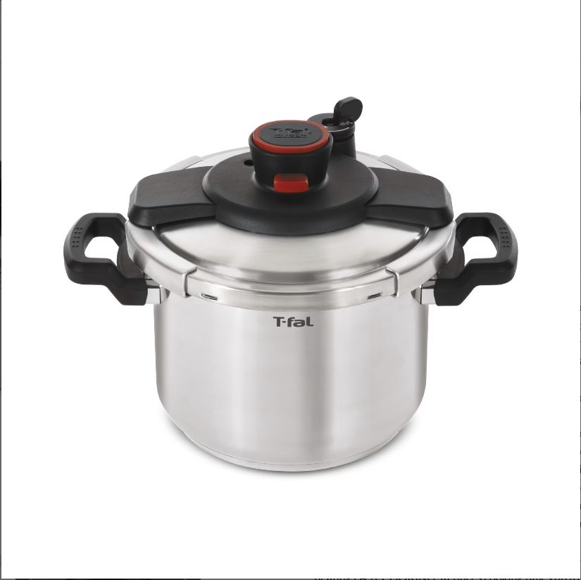 T-fal Clipso, Stainless Steel Pressure Cooker, 8 Quart, Silver