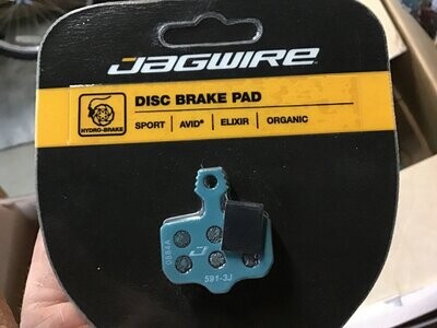 Jagwire Sport Organic Disc Brake Pads for SRAM Level TL, T, DB5, DB3, DB1, Avid, Elixir R, CR, CR Mag, 1, 3, 5, 7, 9, X0, XX, World Cup