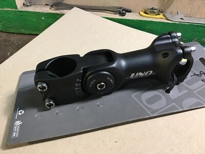 Kalloy 820 Stem - 110mm, 25.4 Clamp, Adjustable, 1 1/8", Aluminum, Black