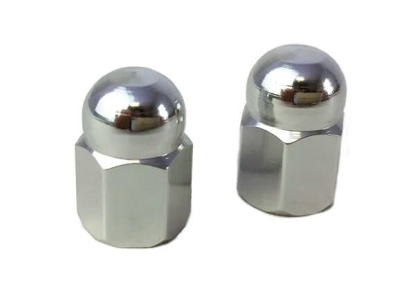 Dimension Chrome Nut Valve Caps Pair
