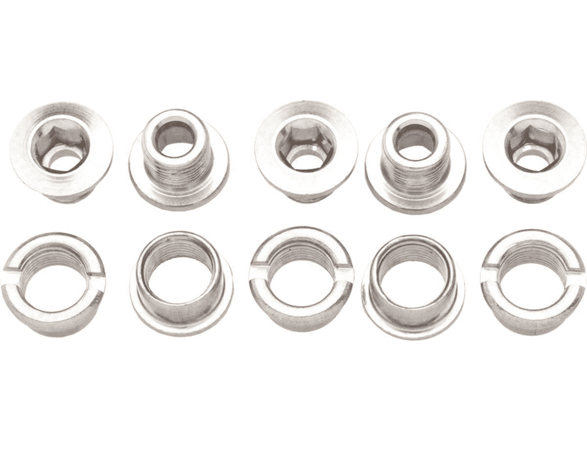 Problem Solvers Single Chainring Bolts Silver Chromoly