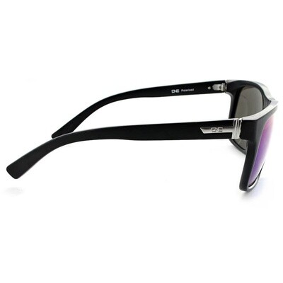 ONE Ziggy Polarized Sunglasses: Matte Black with Smoke Green Mirror Lens